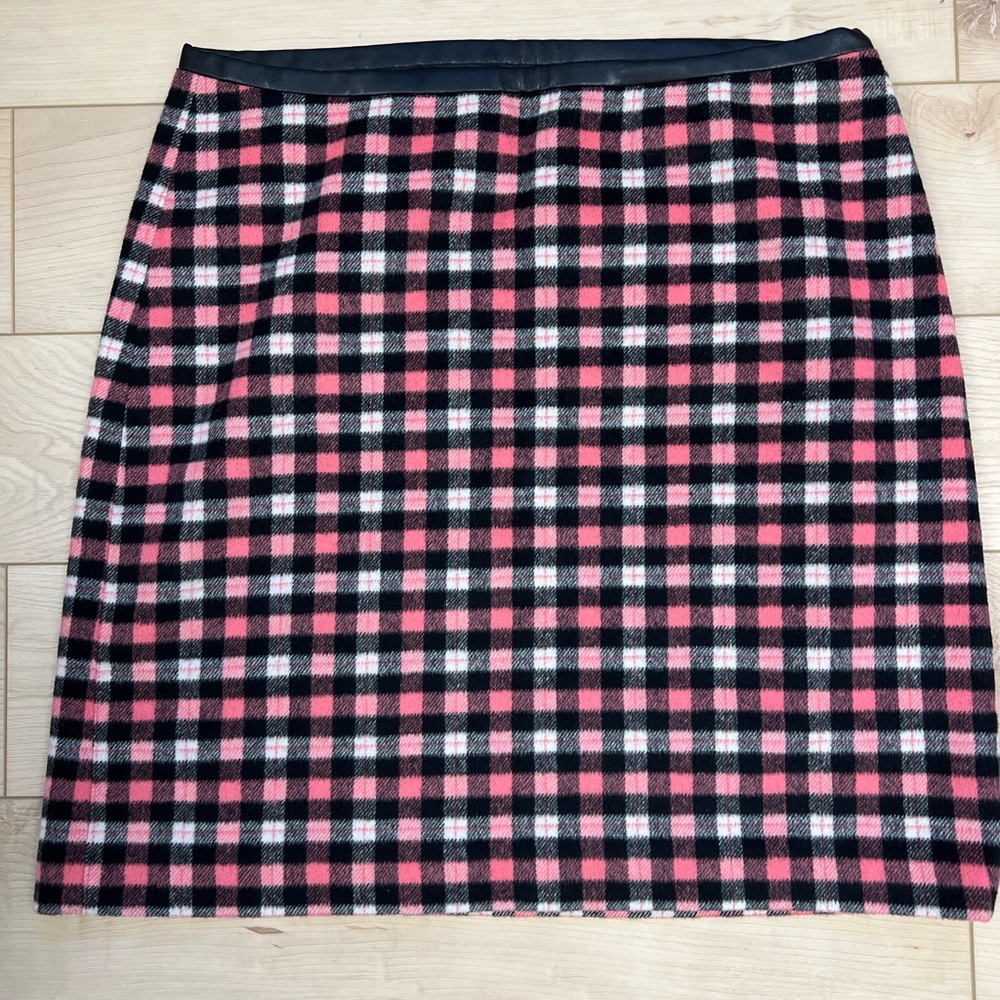 Talbots Pink and Black Plaid Mini Skirt